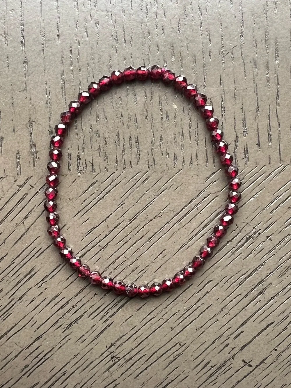 HQ Faceted garnet bracelet 4mm SIZE 7’